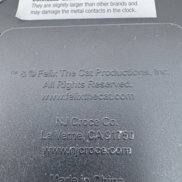 NJ Croce 3DFelix The Cat Analog Motion Clock Moving Eyes Pendulum Tail Black - Picture 13 of 13